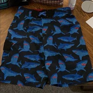 Cat & Jack Shark Boys Swim Trunks Size Large